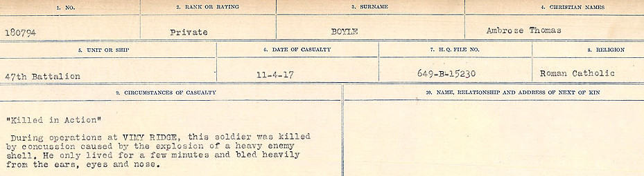 Circumstances of Death Registers
