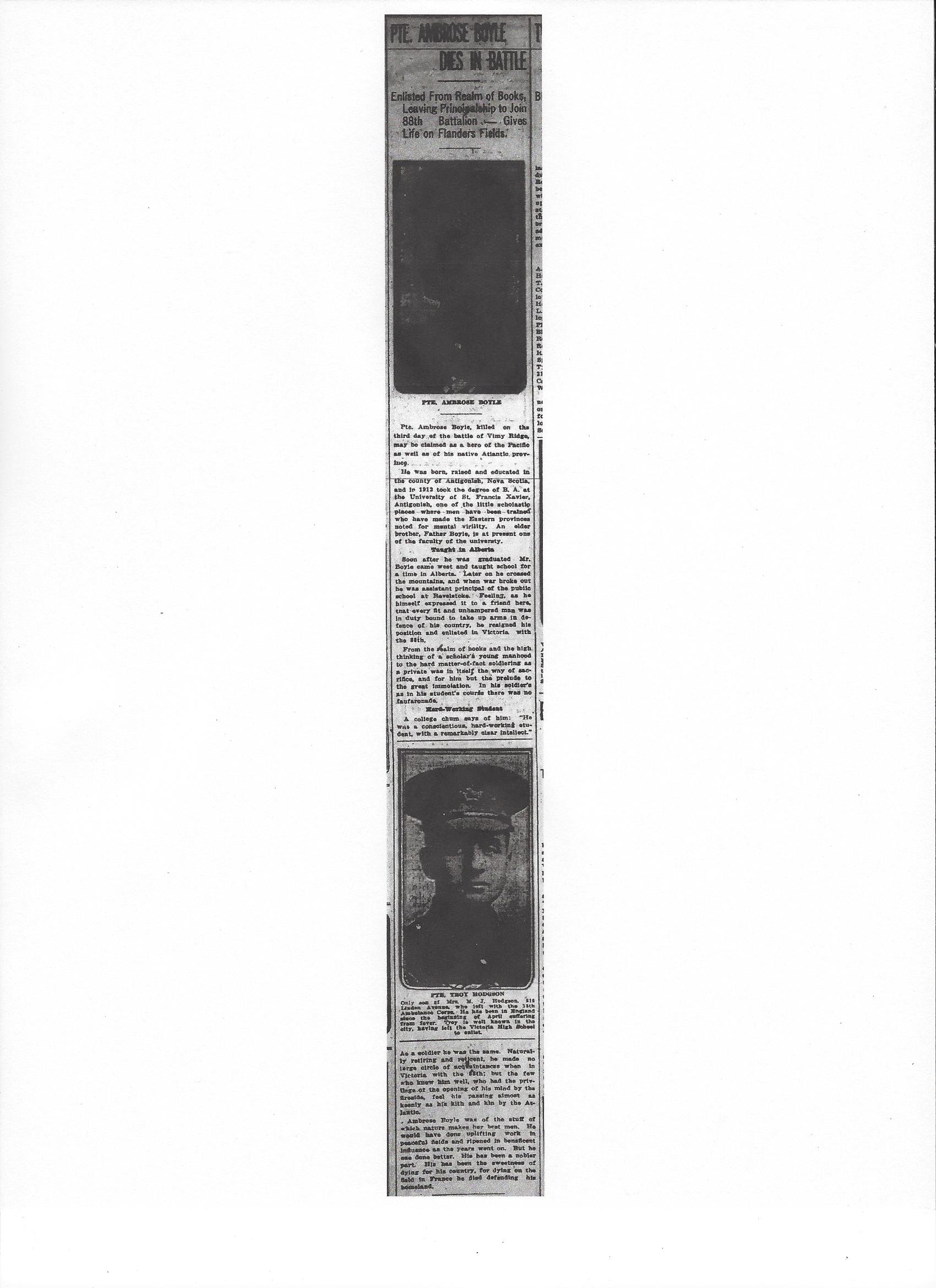 Newspaper Clipping
