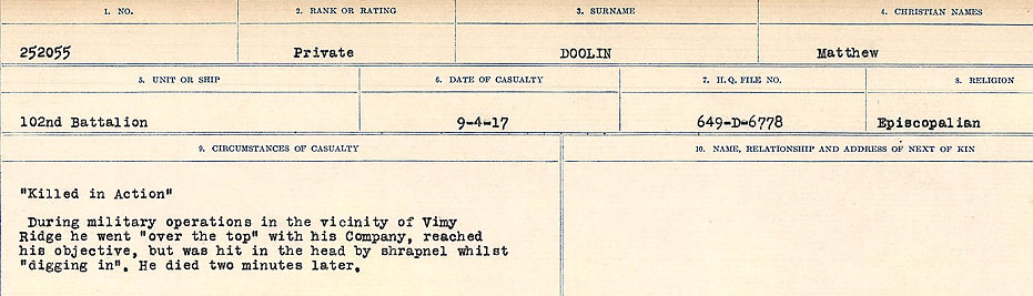 Circumstances of death registers