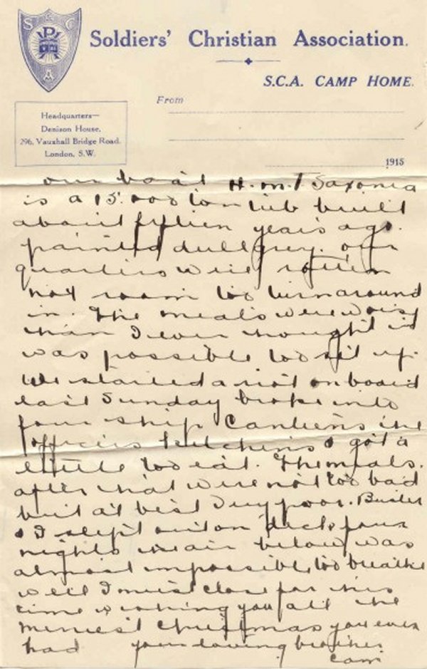 Letter written at Bramshott Camp p.6