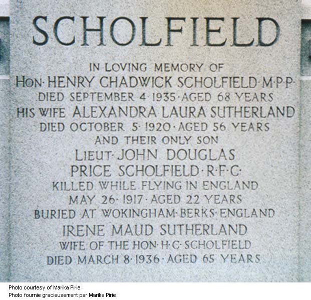 Grave marker inscription