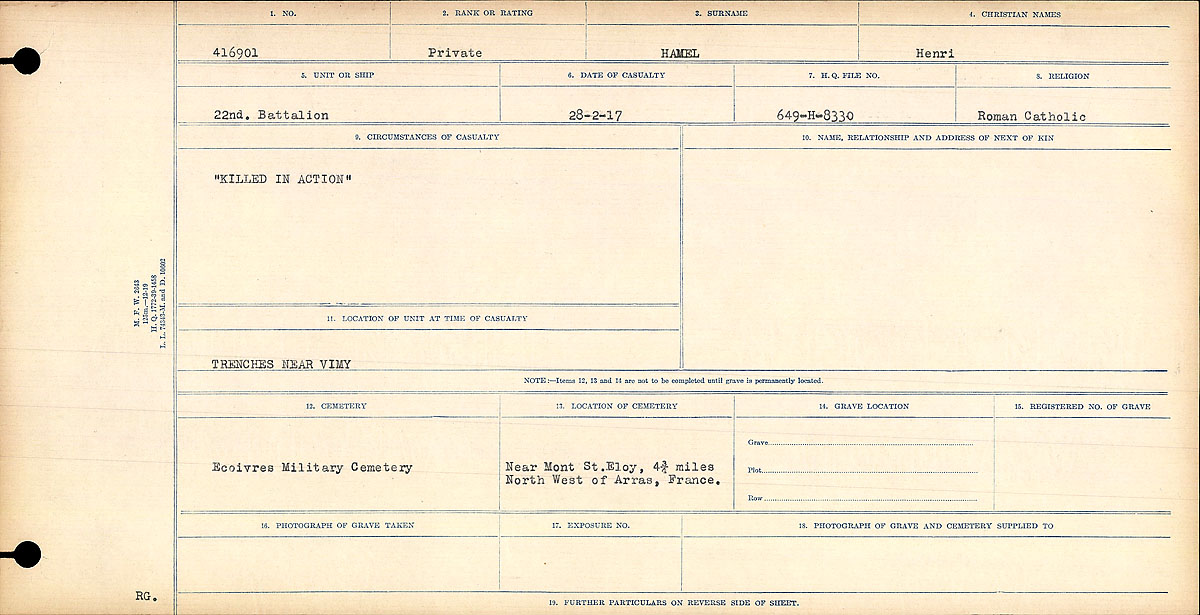 Circonstances de décès