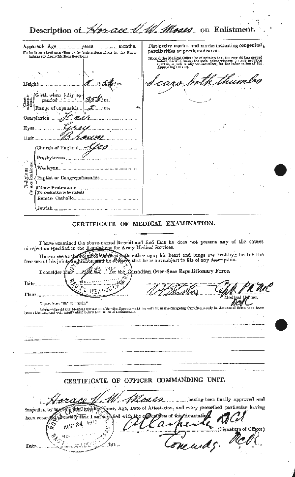 Attestation Papers (Reverse)