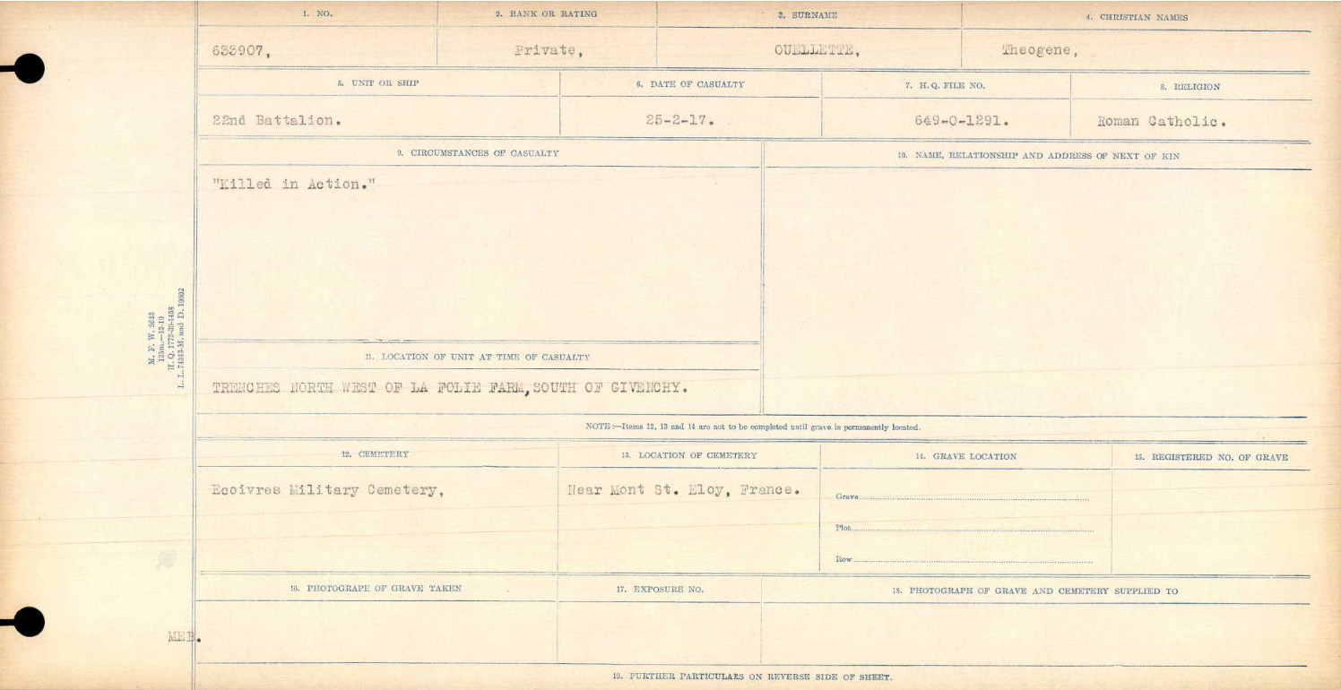 Circumstances of death registers