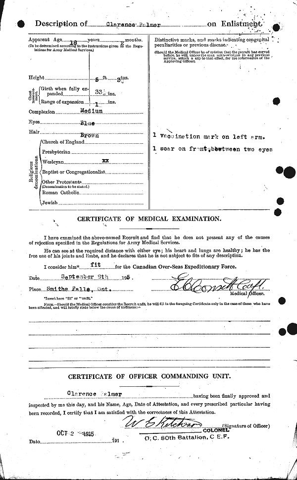 Attestation Papers (Back)