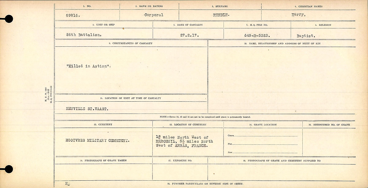 Circumstances of death registers