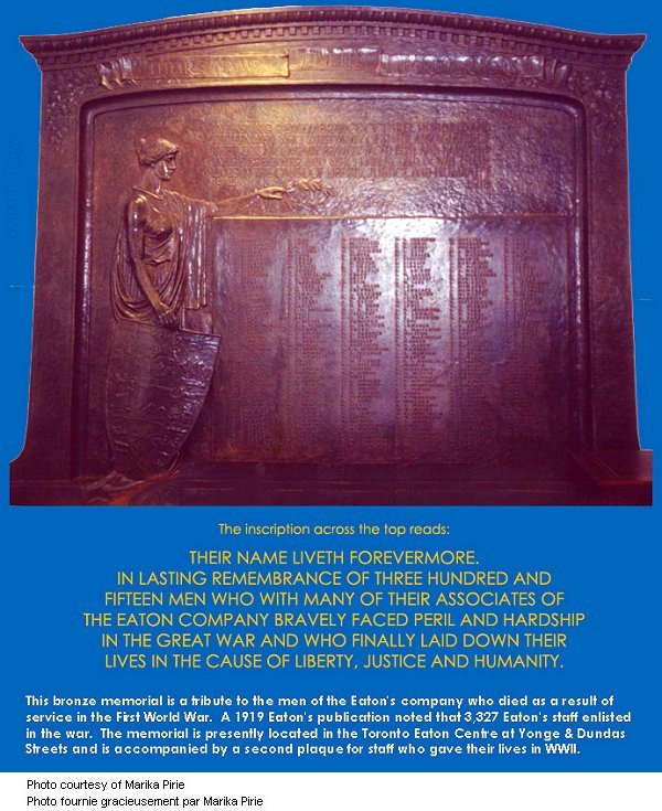 Eaton's Memorial Plaque