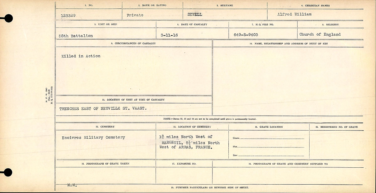 Circumstances of death registers