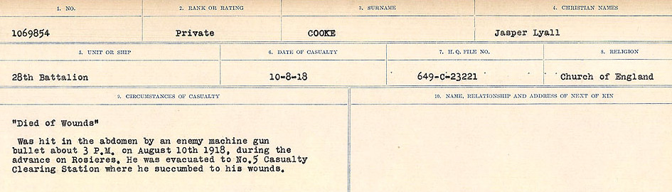 Circumstances of Death Registers