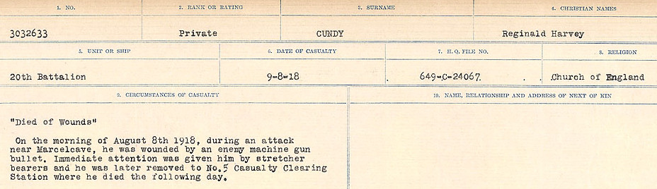 Circumstances of death registers