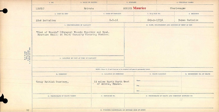 Circumstances of death registers