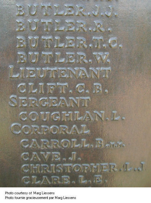 Inscription on Beaumont-Hamel Memorial