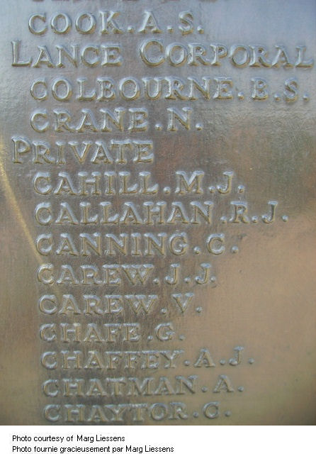Inscription on Beaumont-Hamel Memorial
