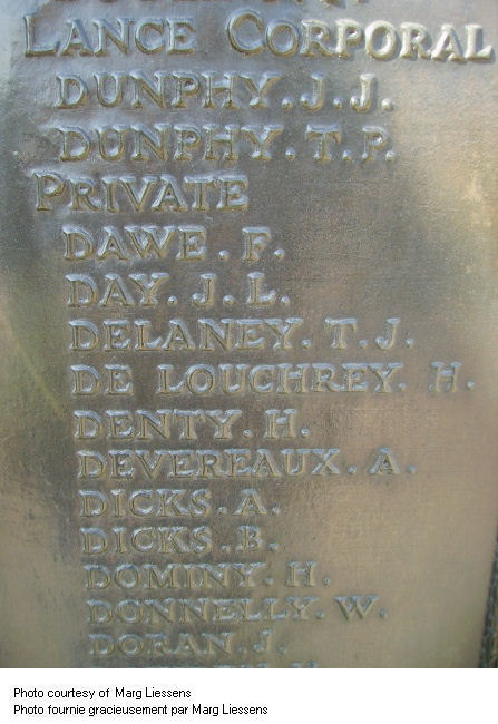 Inscription on Beaumont-Hamel Memorial