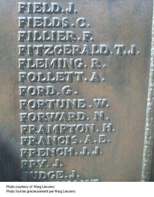 Inscription on Beaumont-Hamel Memorial