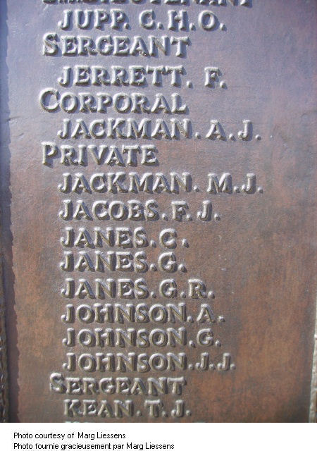 Inscription on Beaumont-Hamel Memorial