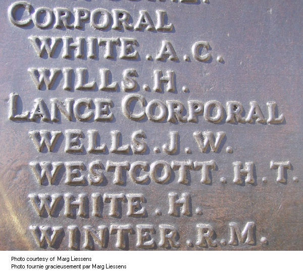 Inscription on Beaumont-Hamel Memorial