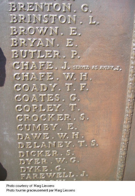 Inscription on Beaumont-Hamel Memorial