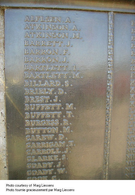 Inscription on Beaumont-Hamel Memorial