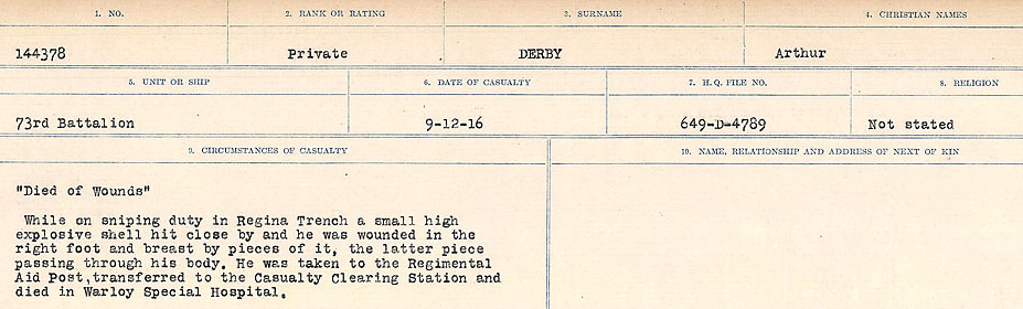 Circumstances of death registers