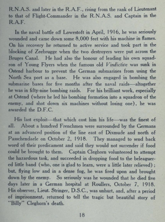 Story of WILLIAM FULTON CLEGHORN