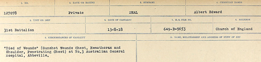 Circumstances of death registers