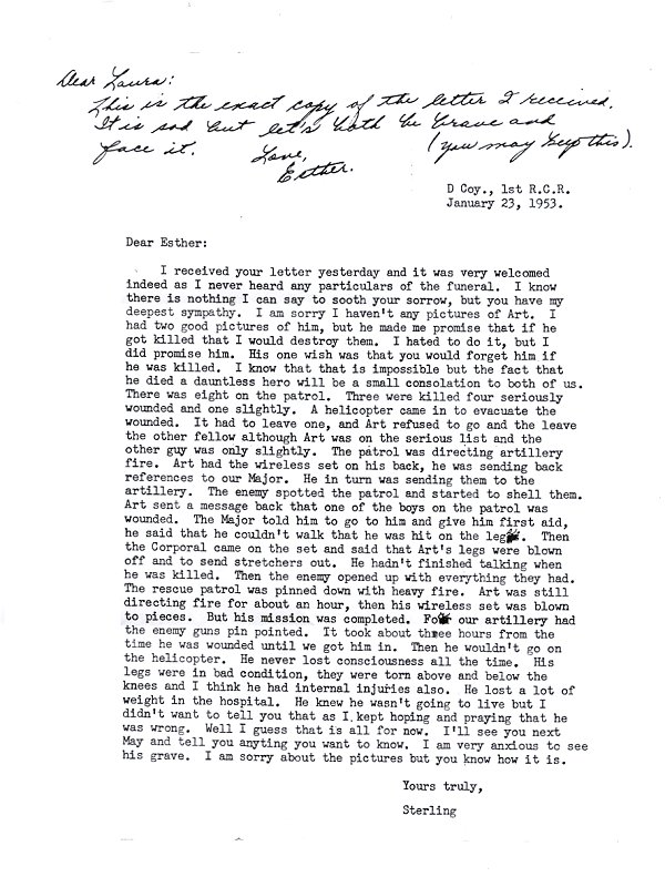 Letter (January 23, 1953)