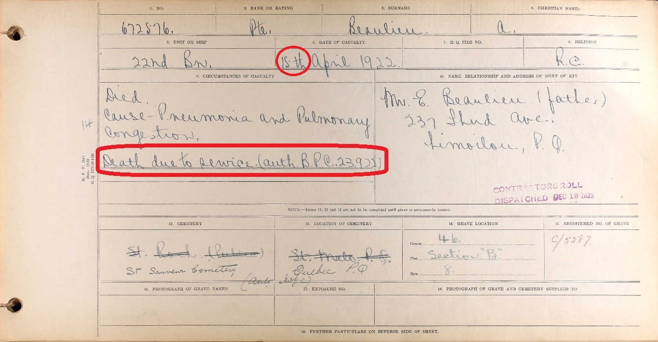 Circumstances of death registers
