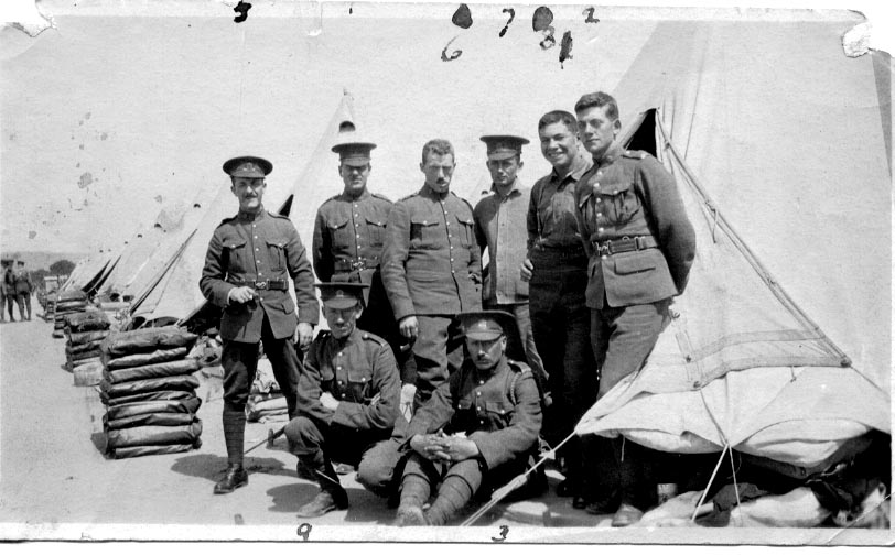 Second Lieutenant Edmund Taylor and his Army friends