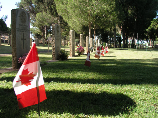 Gravemarker and the Canadian Flag