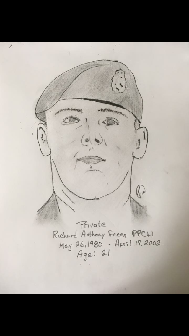 Personal sketch of fallen comrade