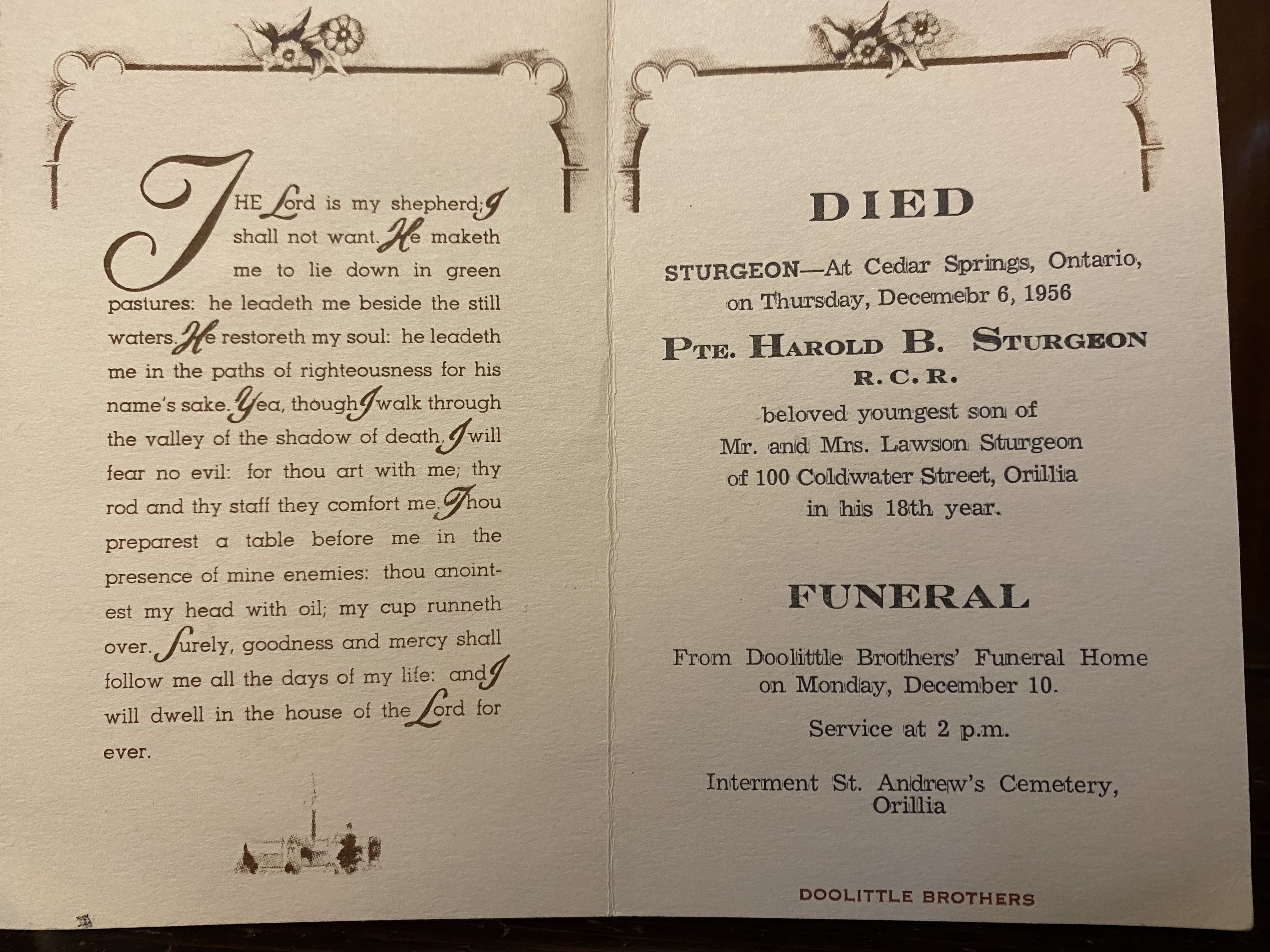 Photo of Harold Bruce Sturgeon