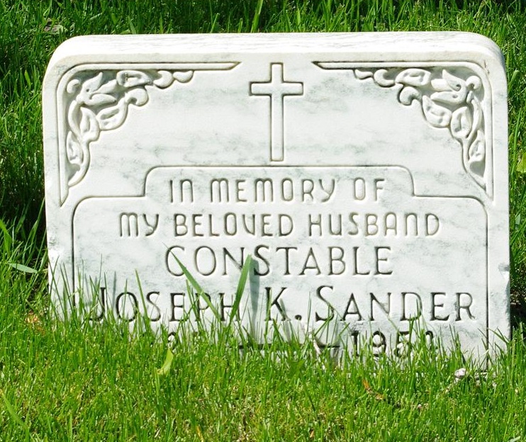 Inscription on grave marker