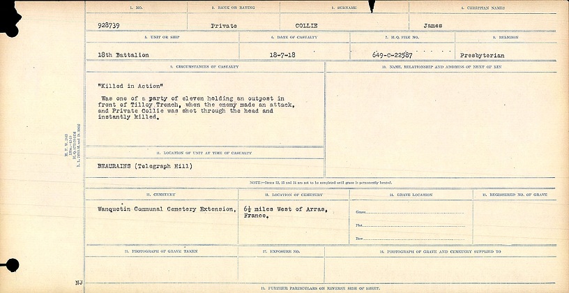 Circumstances of Death Registers