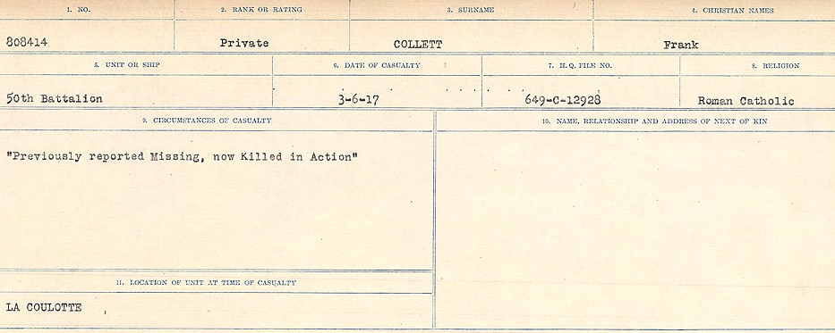 Circumstances of Death Registers
