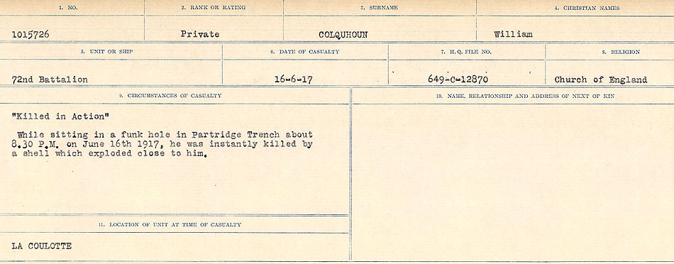 Circumstances of Death Registers