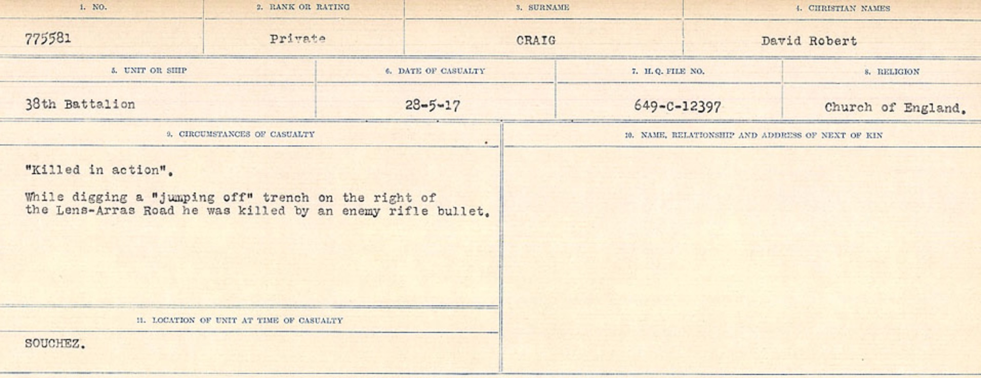 Circumstances of Death Registers