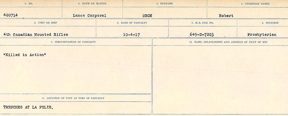 Circumstances of death registers
