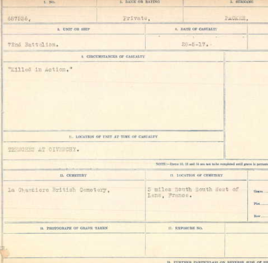 Circumstances of death registers