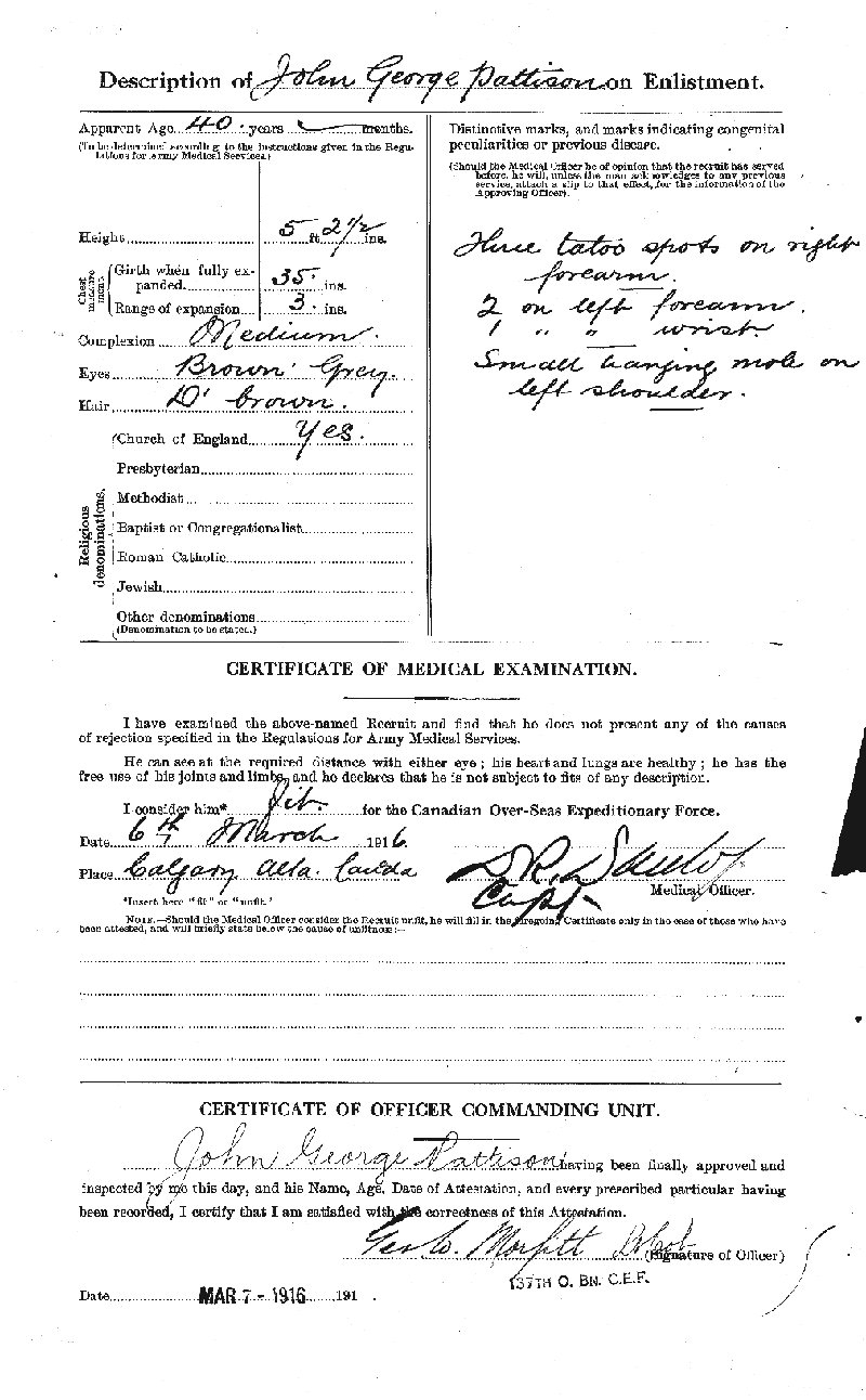 Attestation Paper (back)