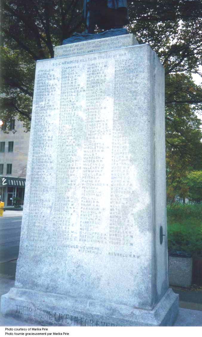 Close up of Sons of England War Memorial