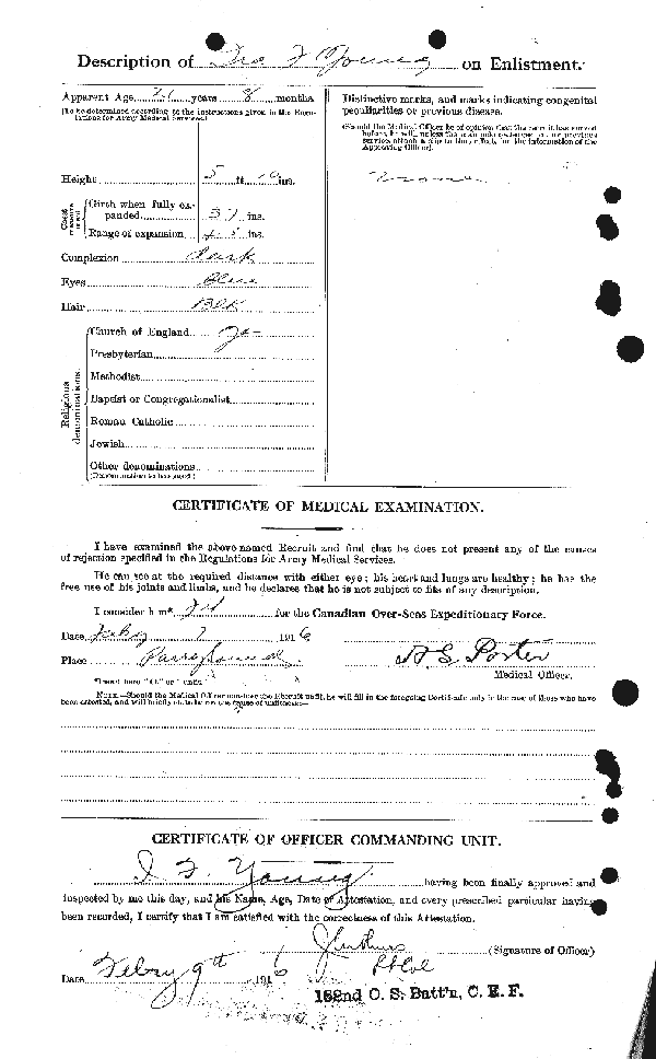 Attestation Papers (Reverse)