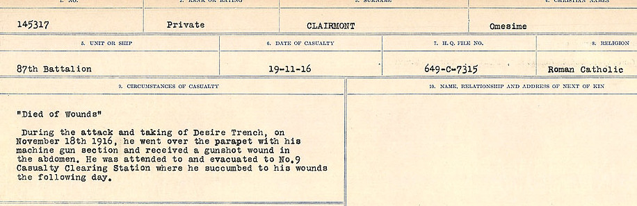 Circumstances of Death Registers