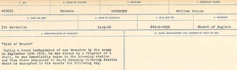 Circumstances of Death Registers
