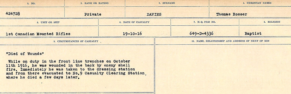 Circumstances of death registers