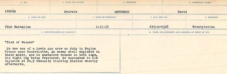 Circumstances of death registers