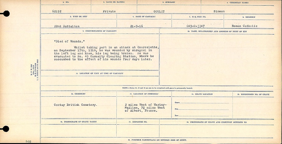 Circumstances of death registers