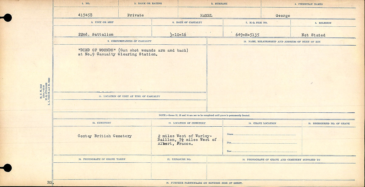 Circumstances of death registers