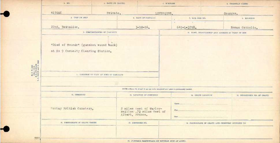 Circumstances of death registers