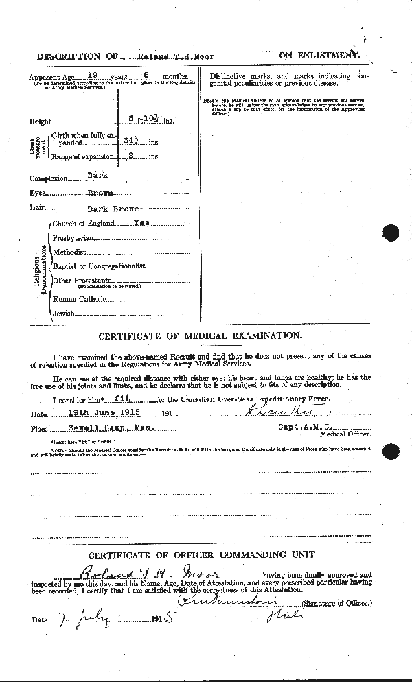 Attestation Papers (Reverse)